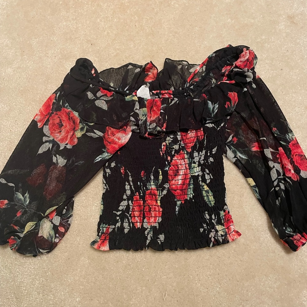 Off The Shoulder Floral Top